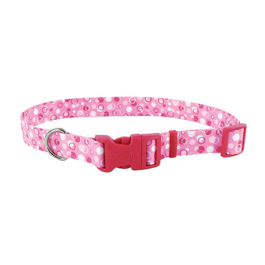 ATTIRE 1" COLLAR PINK DOTS