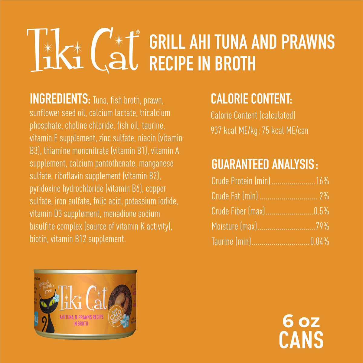 TIKI CAT GF AHI TUNA PRAWN 6OZ