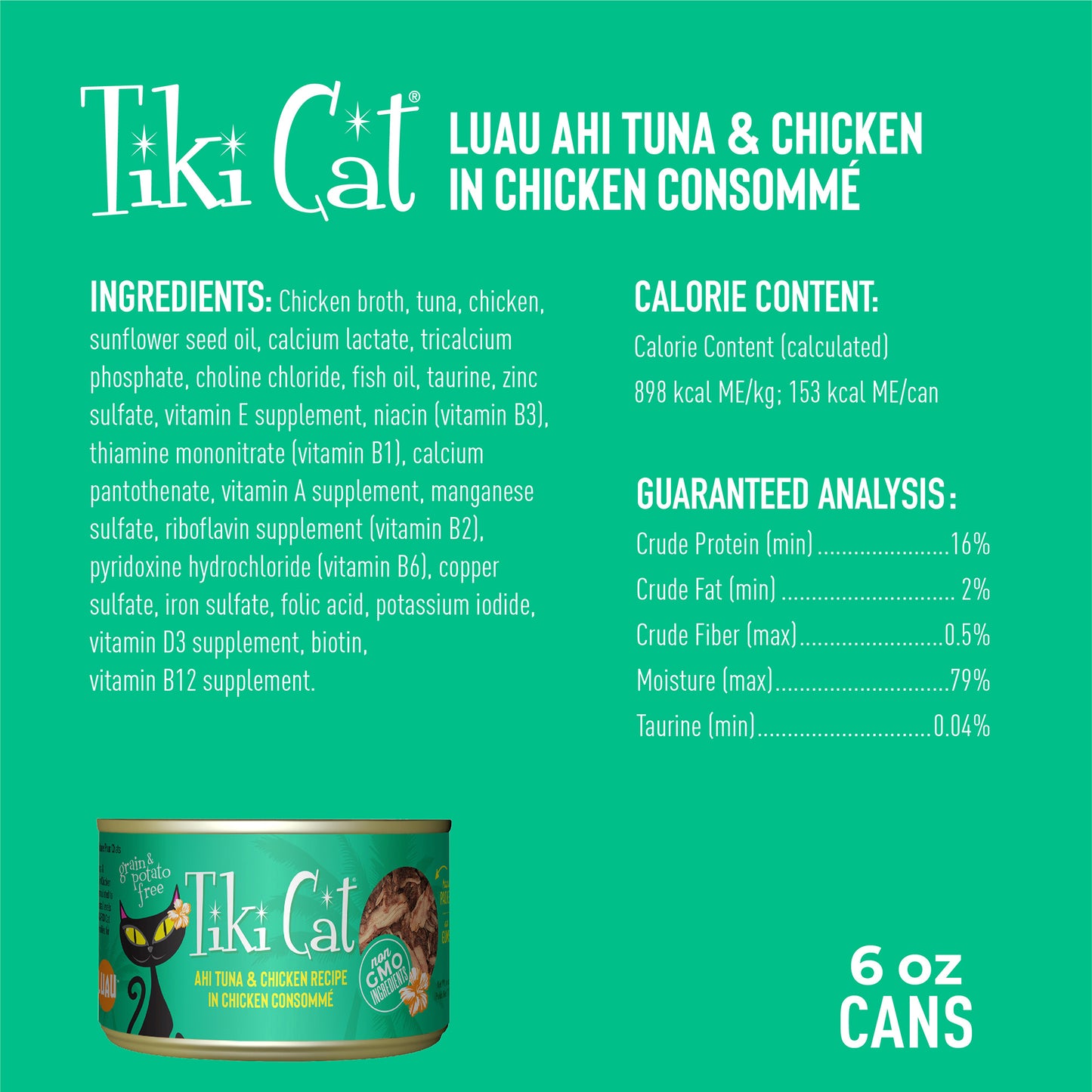 TIKI CAT GF AHI TUNA & CH 6Z