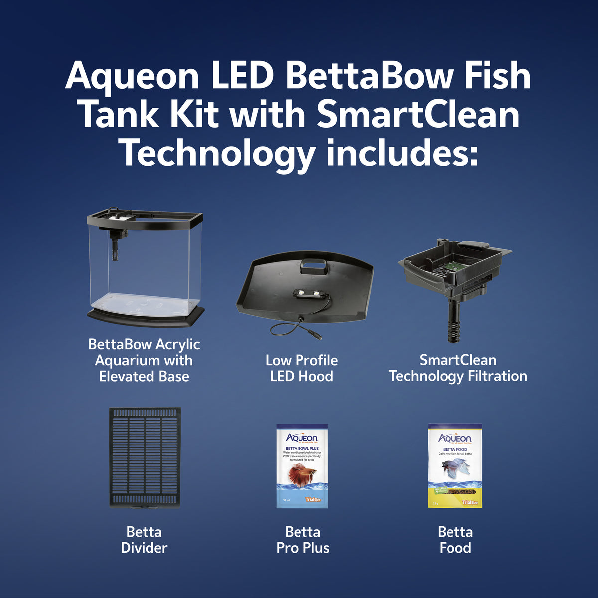 AQE KIT BETTA BOW LED BLK 2.5G