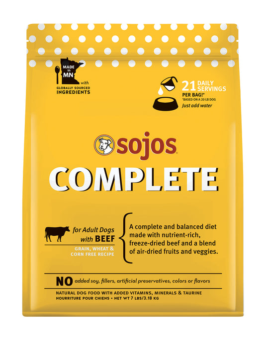 SOJOS COMPLETE BEEF FOOD 7#