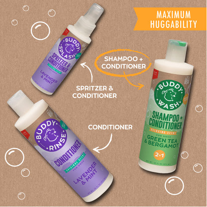 BUDDY WASH 2 IN 1 GRN TEA 16Z