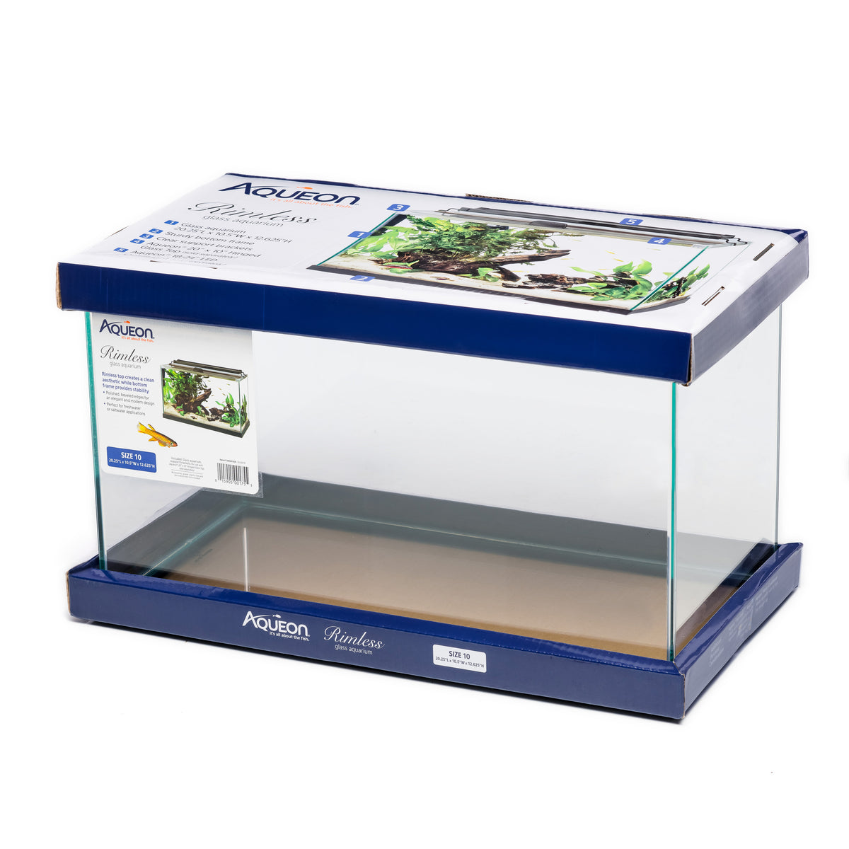 AQE RIMLESS TANK RECT 10G