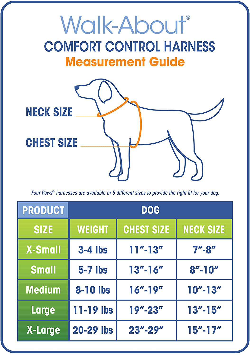 FOUR PAWS VEST HARNESS LARGE A