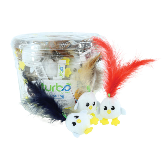 CHICKEN EGG W/FEATHER 48PC