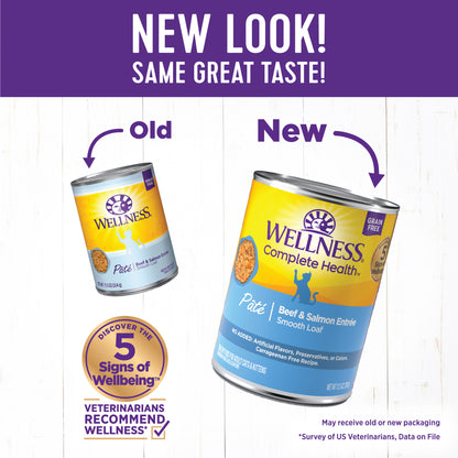 WELLNESS BF/SAL CAT 12.5 OZ