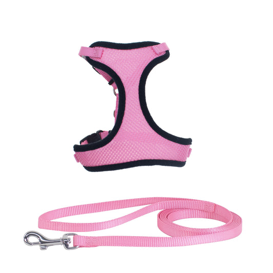 MESH HARNESS COMBO PINK XSM