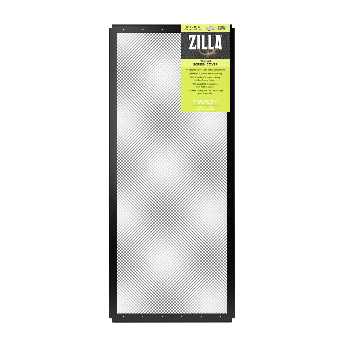 ZIL COVER SCREEN BK 30X12