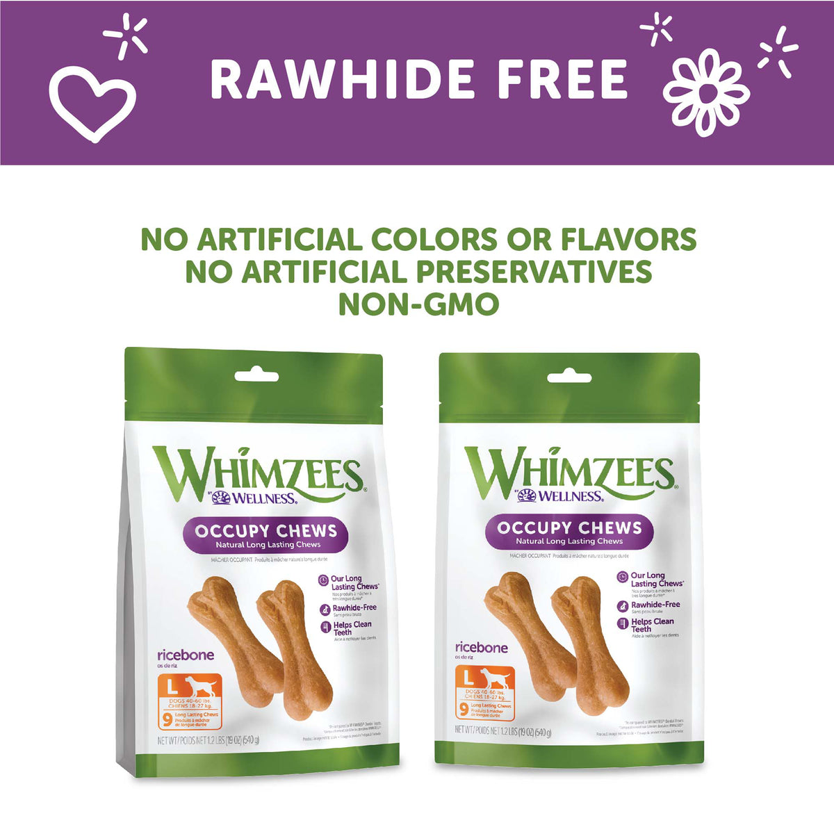 WHIMZEE RICE BONE DENTAL CH