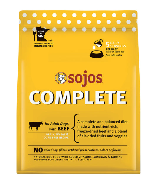 SOJOS GF DOG FD MIX BEEF 2#