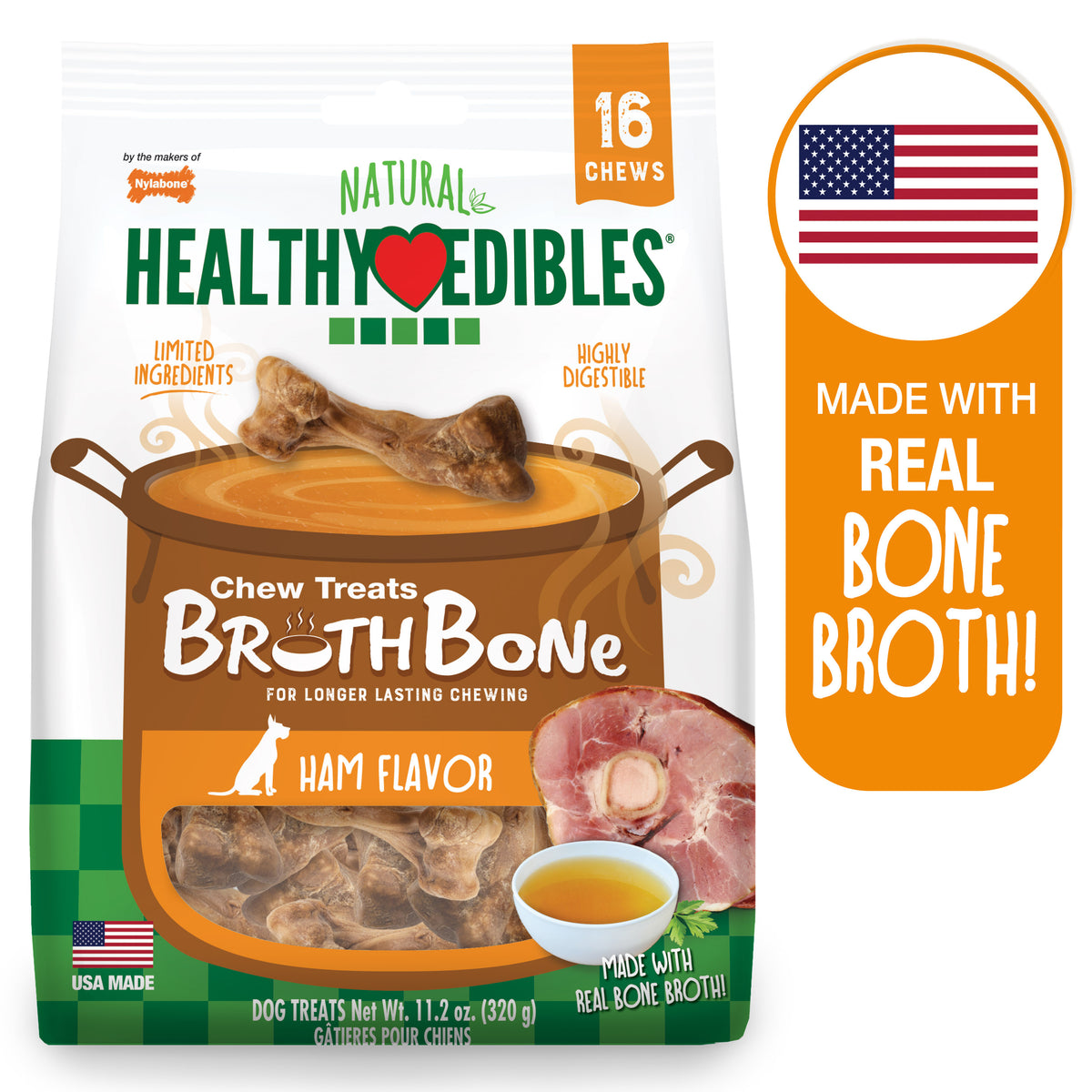 HEALTHY EDIS HAM BROTH CHWS S