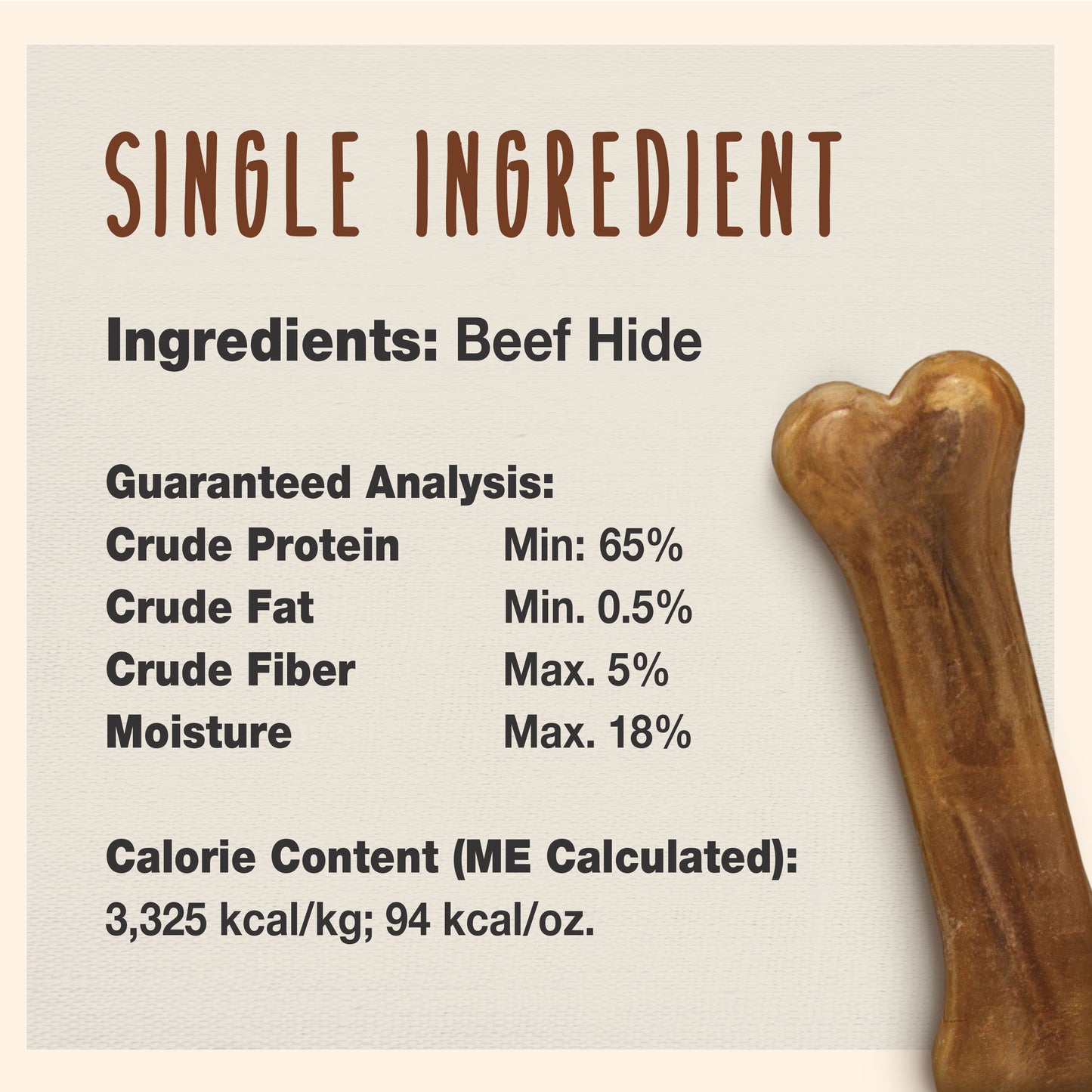 Pressed Rawhide Bone — 4 inch