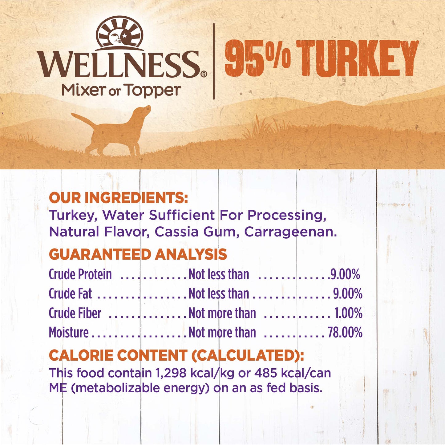 WELLNESS 95% TURKEY 13.2oz