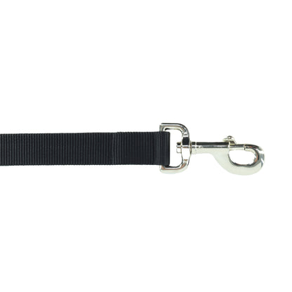 1" NYLON 4' LEASH BLACK