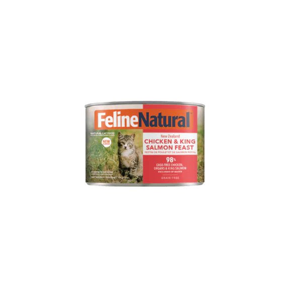 Feline Natural Chicken & King Salmon Feast Canned 6oz Cat Food - RJ Paddywacks