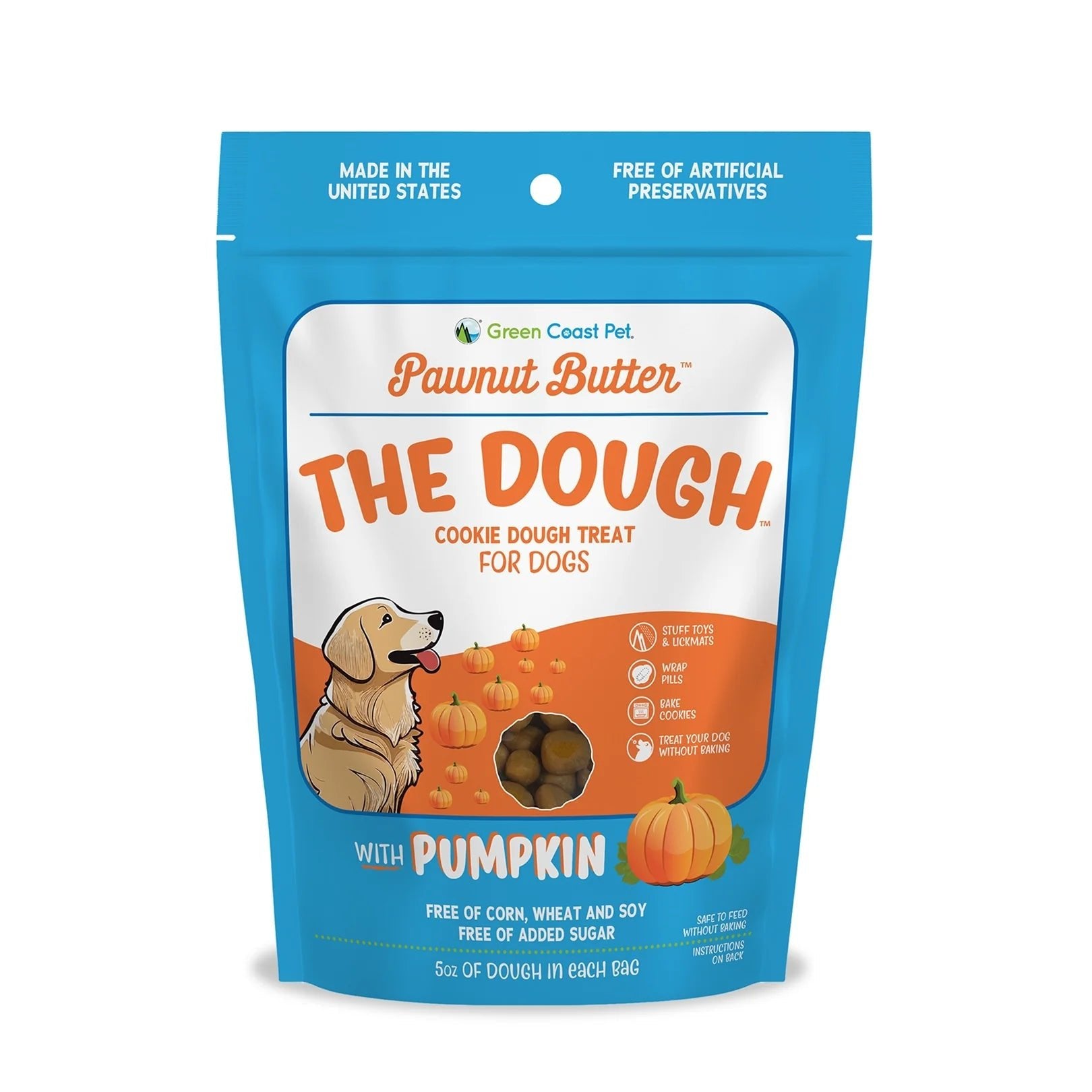 Green Coast Pet Pawnut Butter THE DOUGH with Pumpkin - RJ Paddywacks