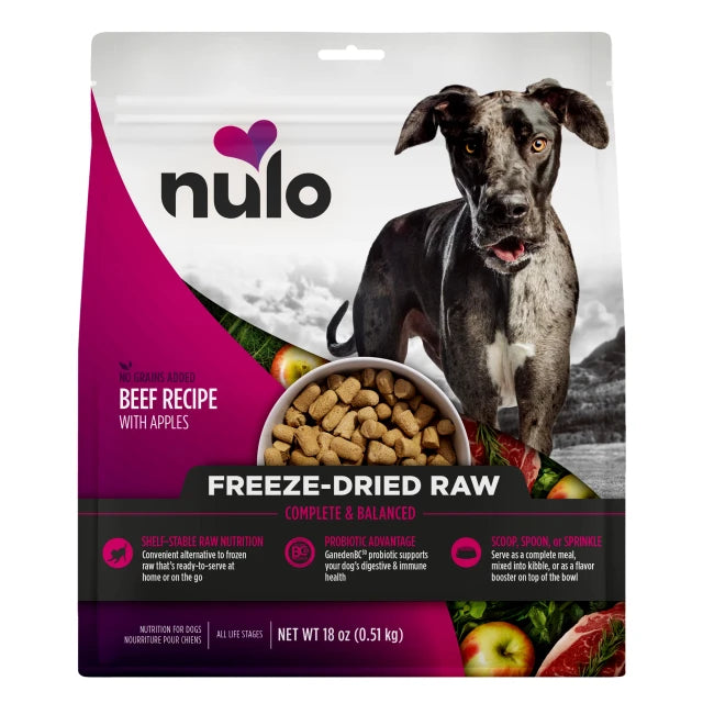 NULO FRZ DRY BEEF/APPLE 18oz