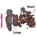 Tuesday's Natural Dog Ostrich Organ (Heart & Lung) Mix - 4 oz - RJ Paddywacks