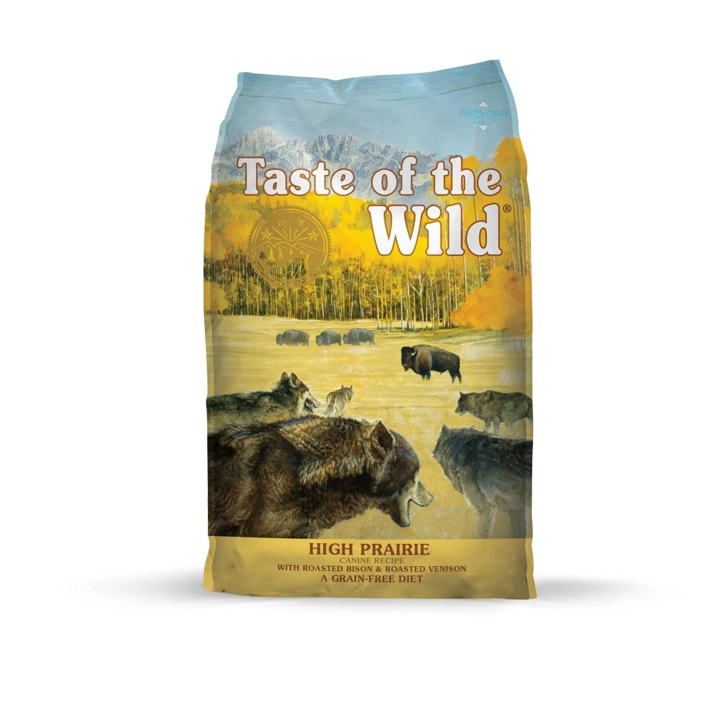 Taste of the Wild High Prairie grain-free dog food with roasted bison and venison