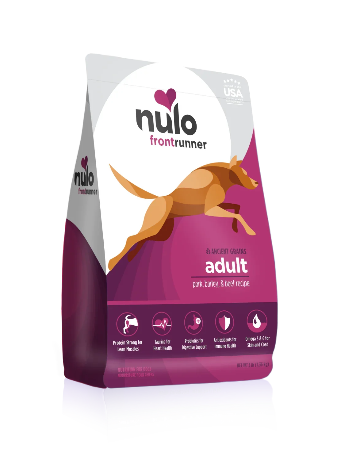Nulo FrontRunner Adult Dog Food with Pork, Barley & Beef Recipe for Lean Muscles and Immune Health