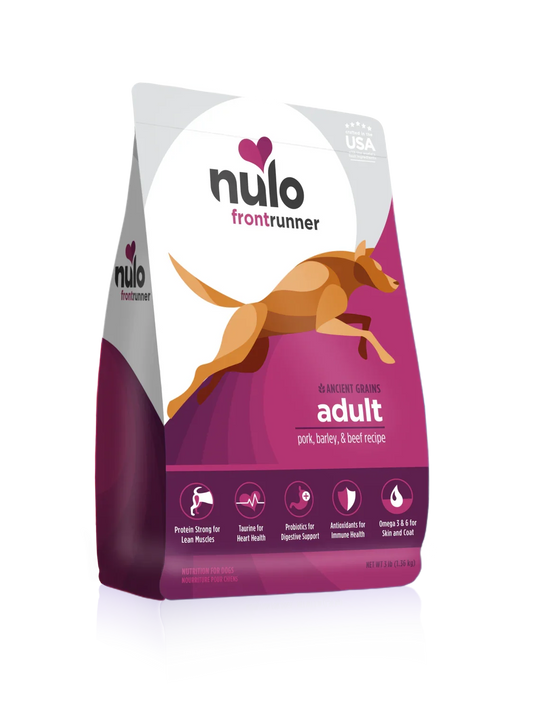 Nulo FrontRunner Adult Dog Food with Pork, Barley & Beef Recipe for Lean Muscles and Immune Health
